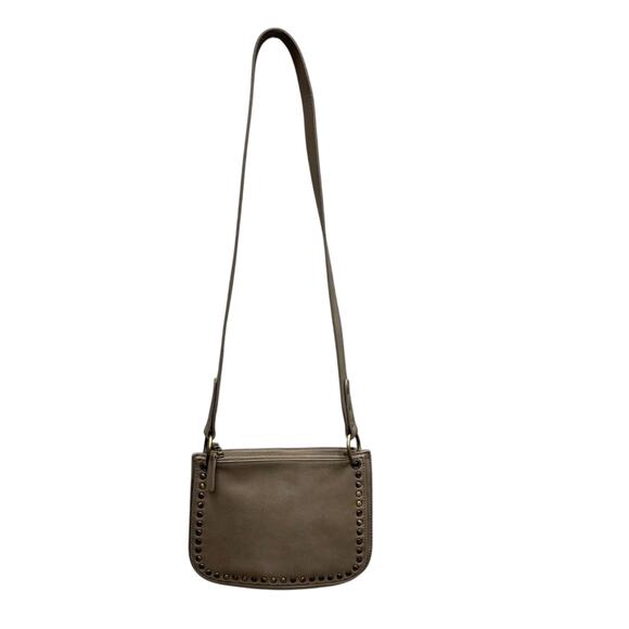 Anthropologie Tan Faux Leather Georgia Studded Crossbody - Picture 1 of 10